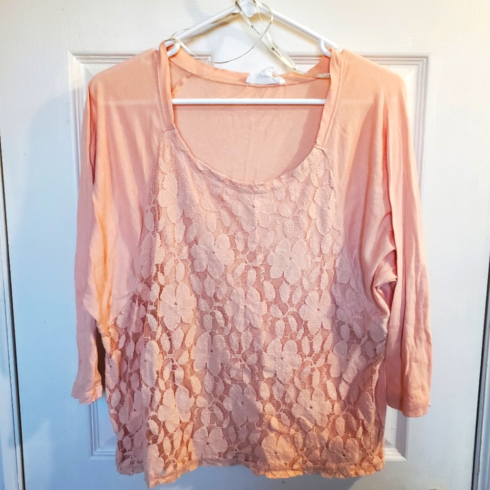 Forever 21 Lace Overlay Top